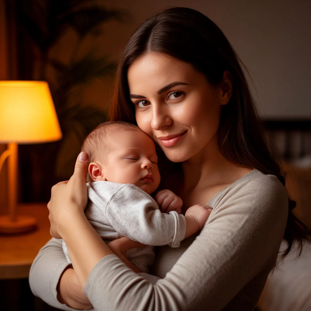 Няня укачала грудничка на сон