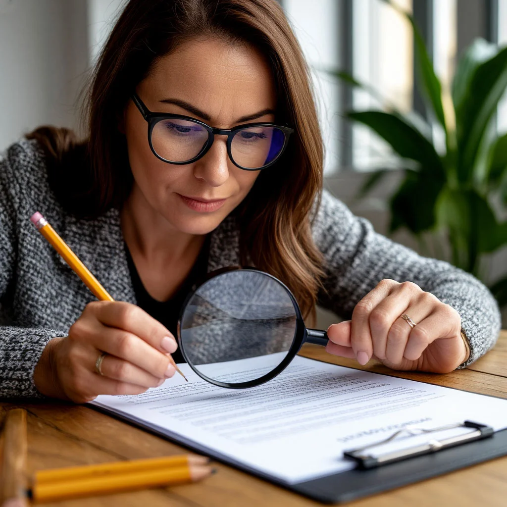 Мама изучает договор