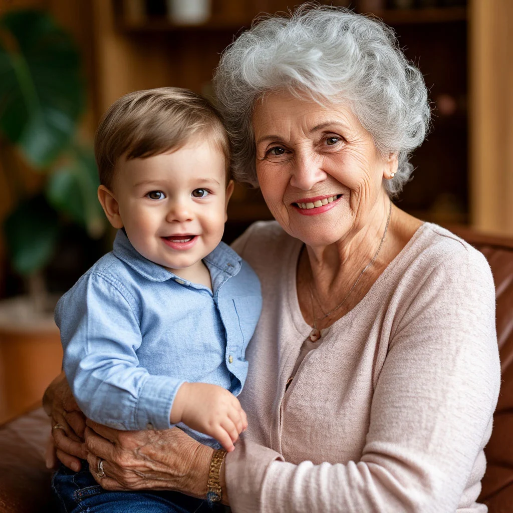 бабушка и мальчик