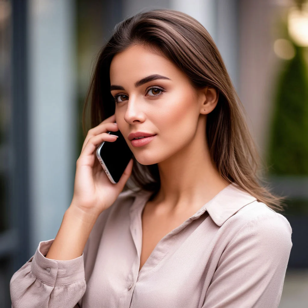 Женщина говорит по телефону