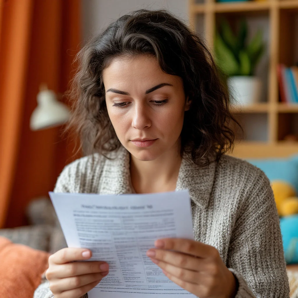 няня изучает документ