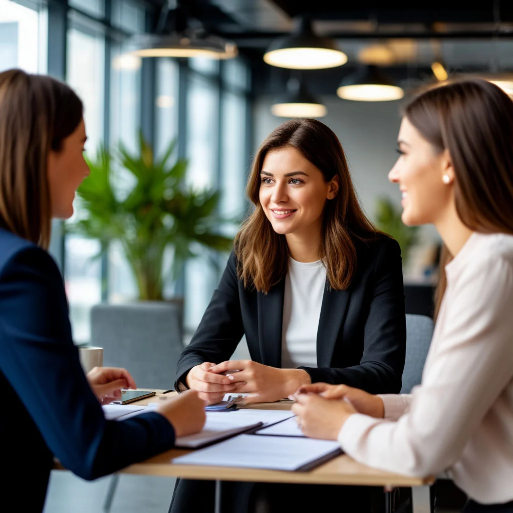 Общение мамы и няни в агентстве