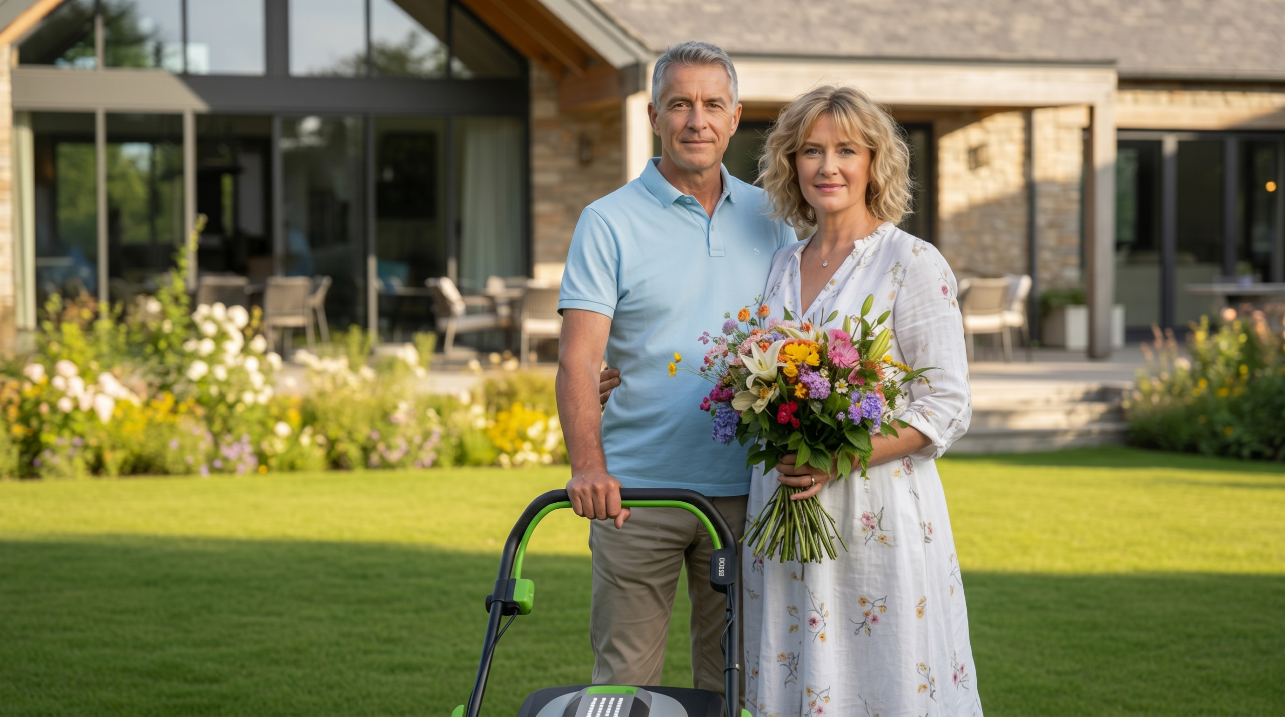 семейная пара в загородный дом